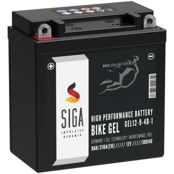 SIGA Bike Gel Motorrad Batterie YB9-B 9Ah 12V